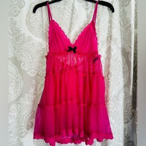Hot pink Babydoll sheer nightie